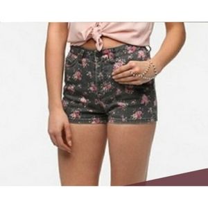 BDG high rise floral shorts